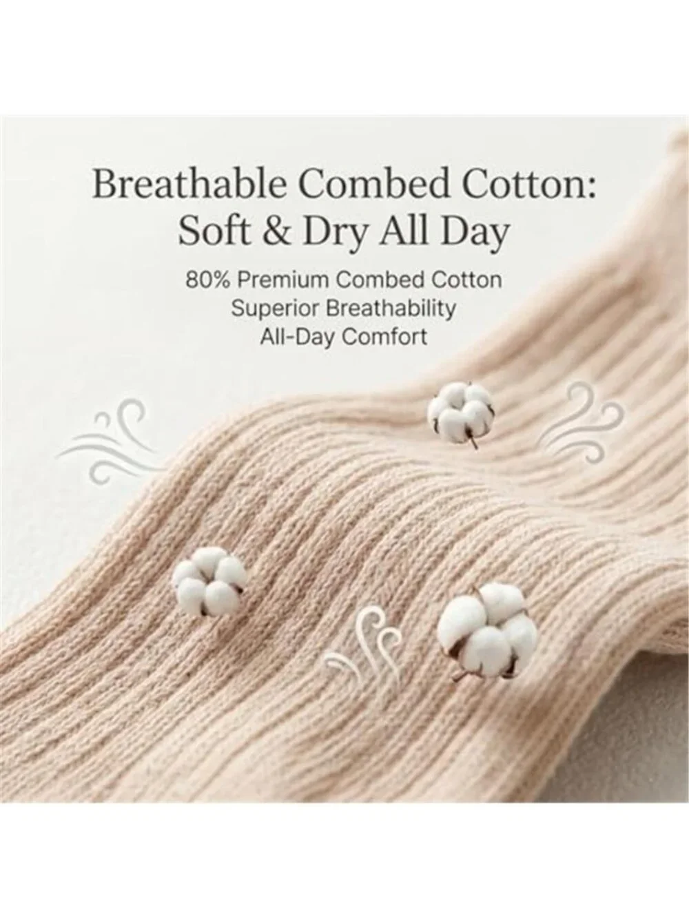 Ruffle Socks for Women 6 Pairs - Cute Frilly Crew Socks, Breathable Cotton